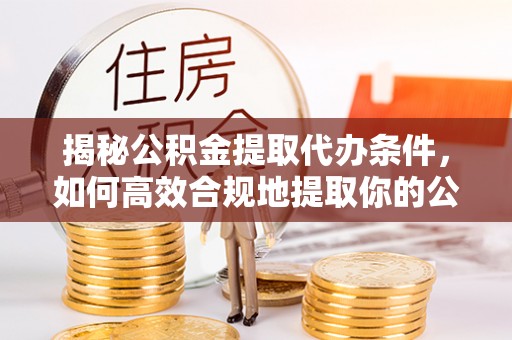 荣县揭秘公积金提取代办条件，如何高效合规地提取你的公积金