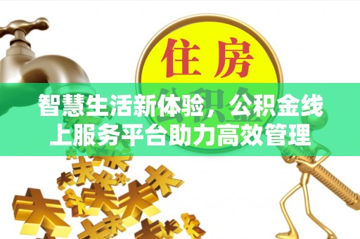 荣县智慧生活新体验，公积金线上服务平台助力高效管理