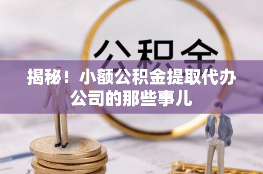 荣县揭秘！小额公积金提取代办公司的那些事儿